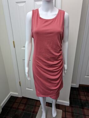 Leith Dress Ruched Lagenlook Minimalist Casual Brunch Party Staples Daytime Date